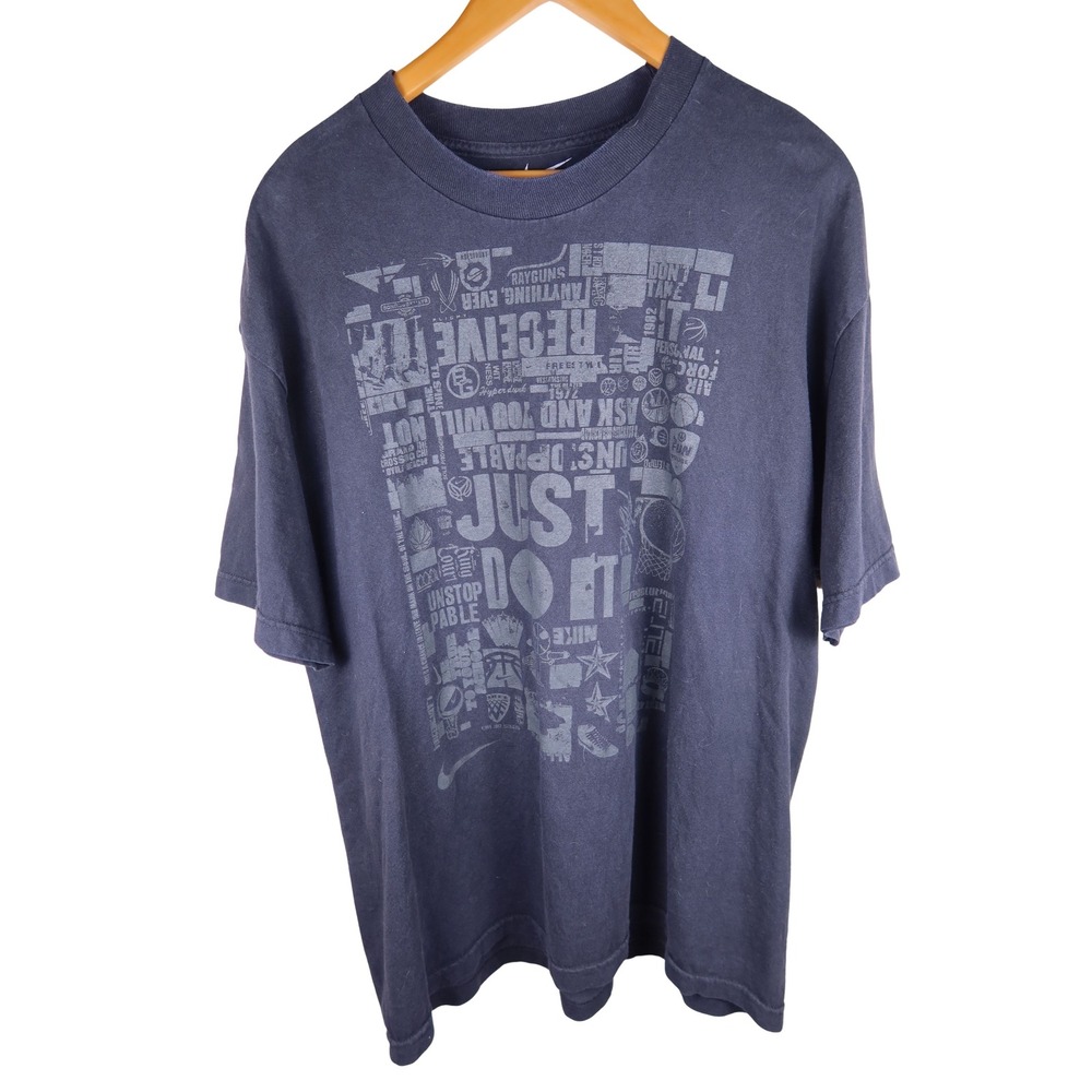 Nike Just Do It Graphic Tee Mens Black Short Sleeve Cotton T-Shirt XL